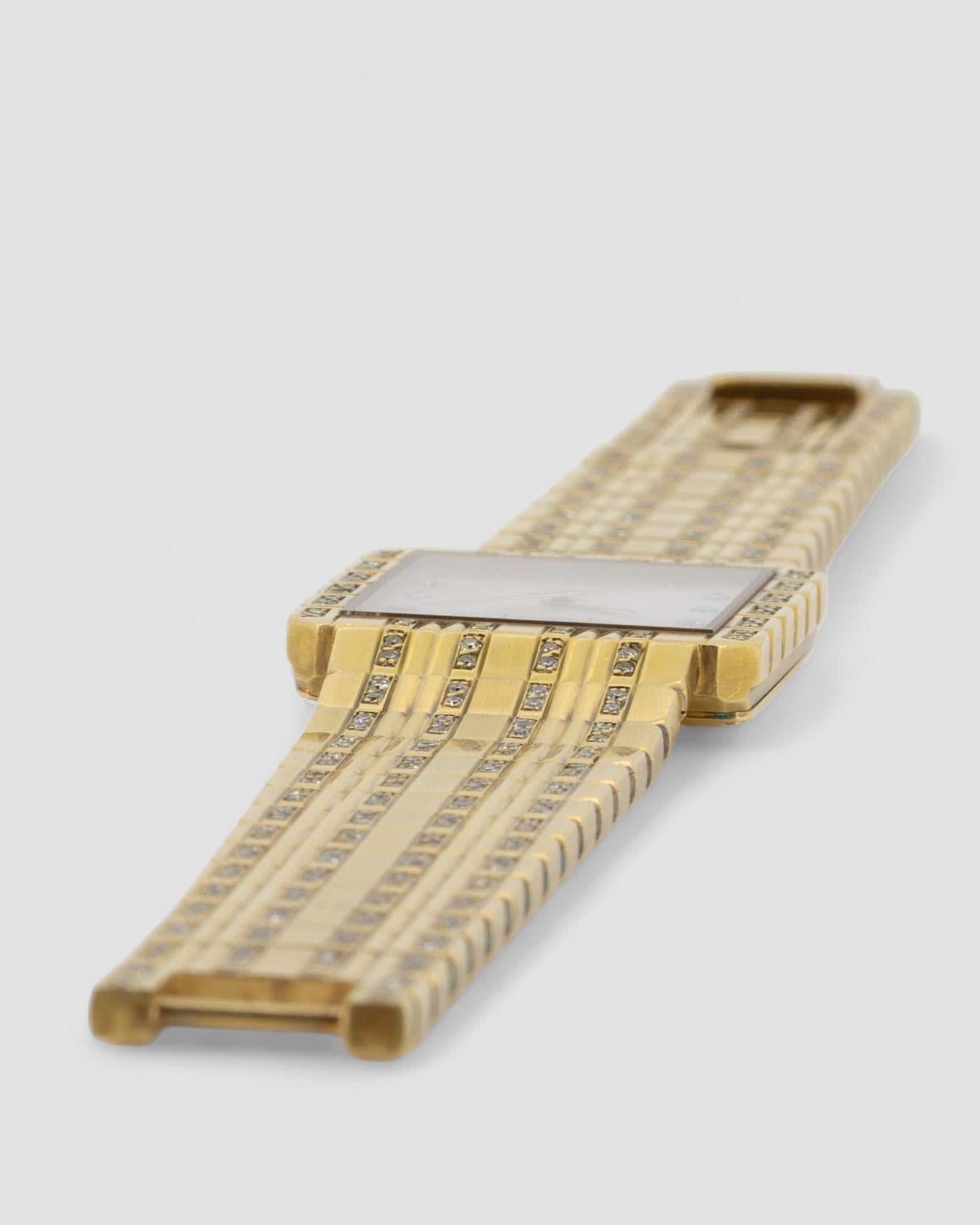 Piaget Protocole 81564 Diamond MOP 18k YG 1980 en vente 4