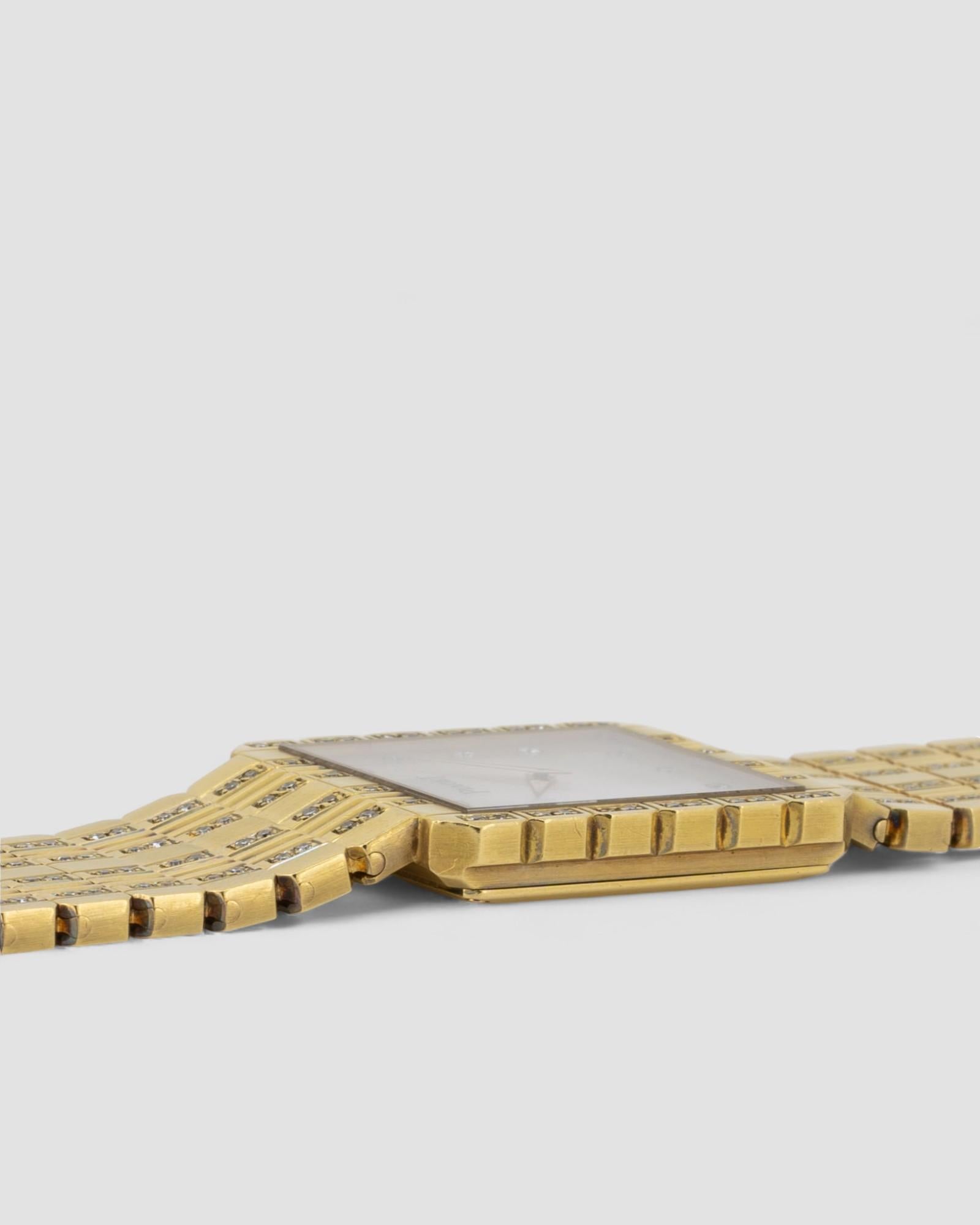 Piaget Protocole 81564 Diamond MOP 18k YG 1980 en vente 5