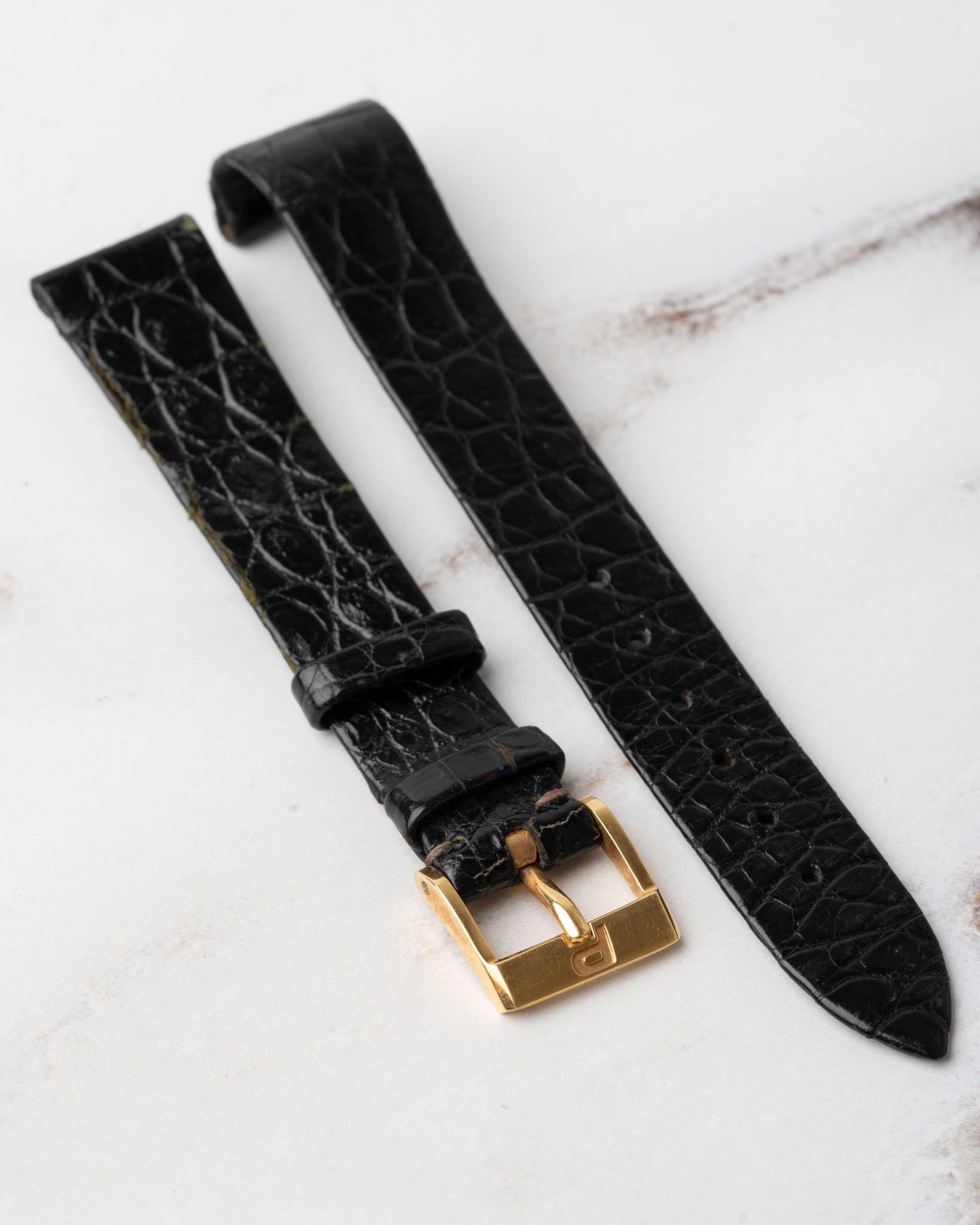 Piaget Protocole 83545 Ladies Pave Diamonds and Ruby Dial 18k YG 1980s Pour femmes en vente