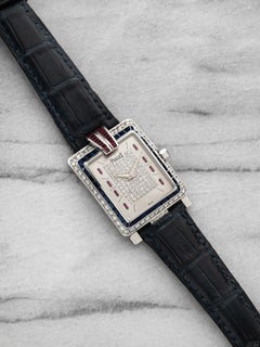 Piaget Protocole 91104 18K WG Diamond, Ruby & Sapphire 26mm