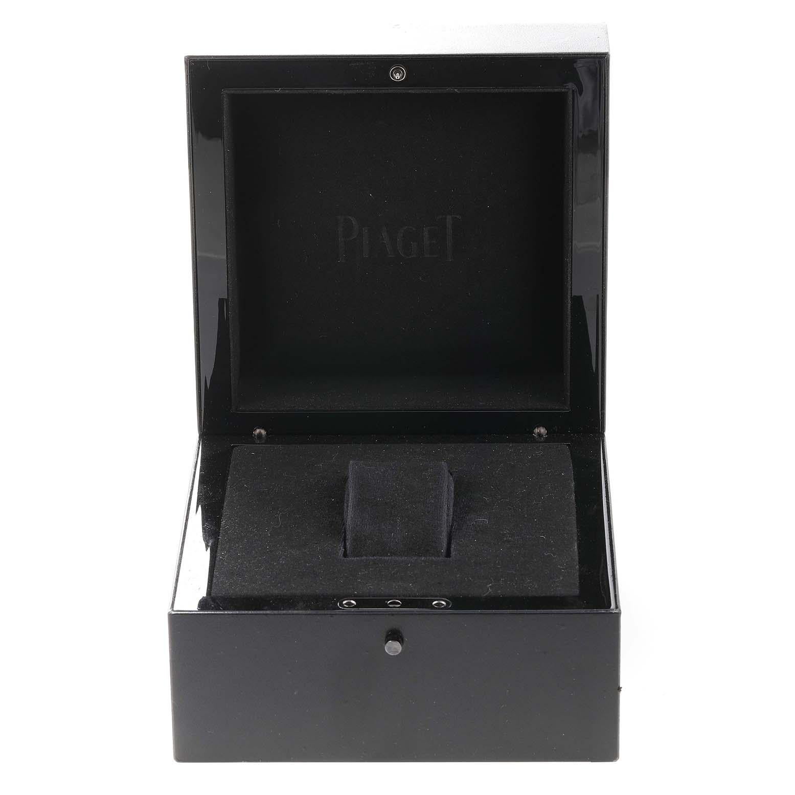 Piaget Protocole Exceptional White Gold Pave Diamond Sapphire Ladies Watch 83541 For Sale 5