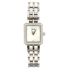 Piaget Protocole MOP Diamond Dial Bezel Watch 20 MM 18KT White Gold 5355 M601D