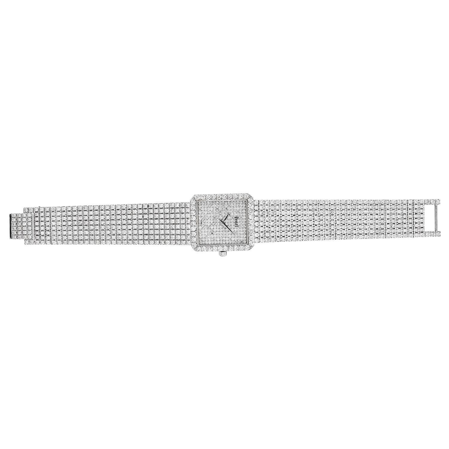 Piaget Protocole Ref. 9154 Diamond Set 18K White Gold Luxury Watch For Sale 6