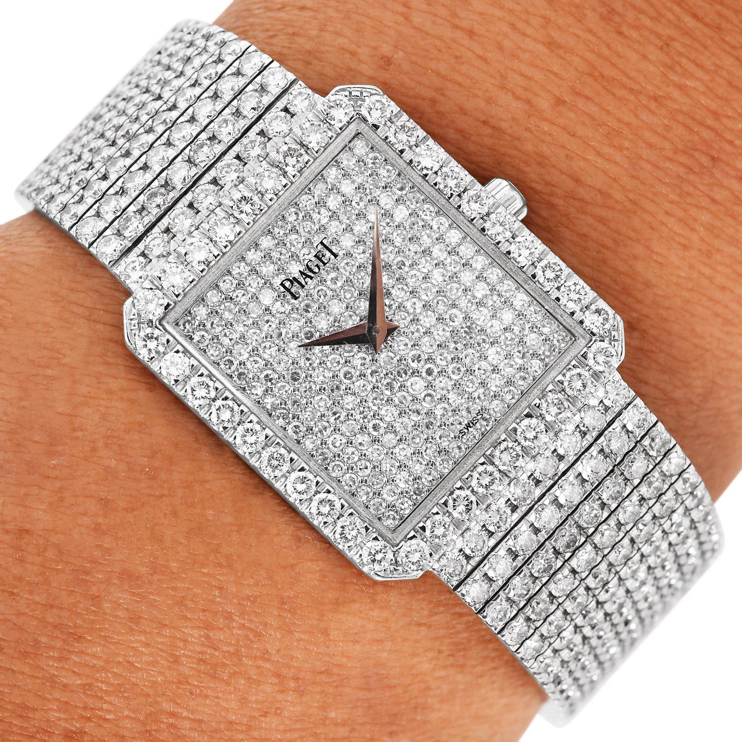 Piaget Protocole Ref. 9154 Diamond Set 18K White Gold Luxury Watch For Sale 8