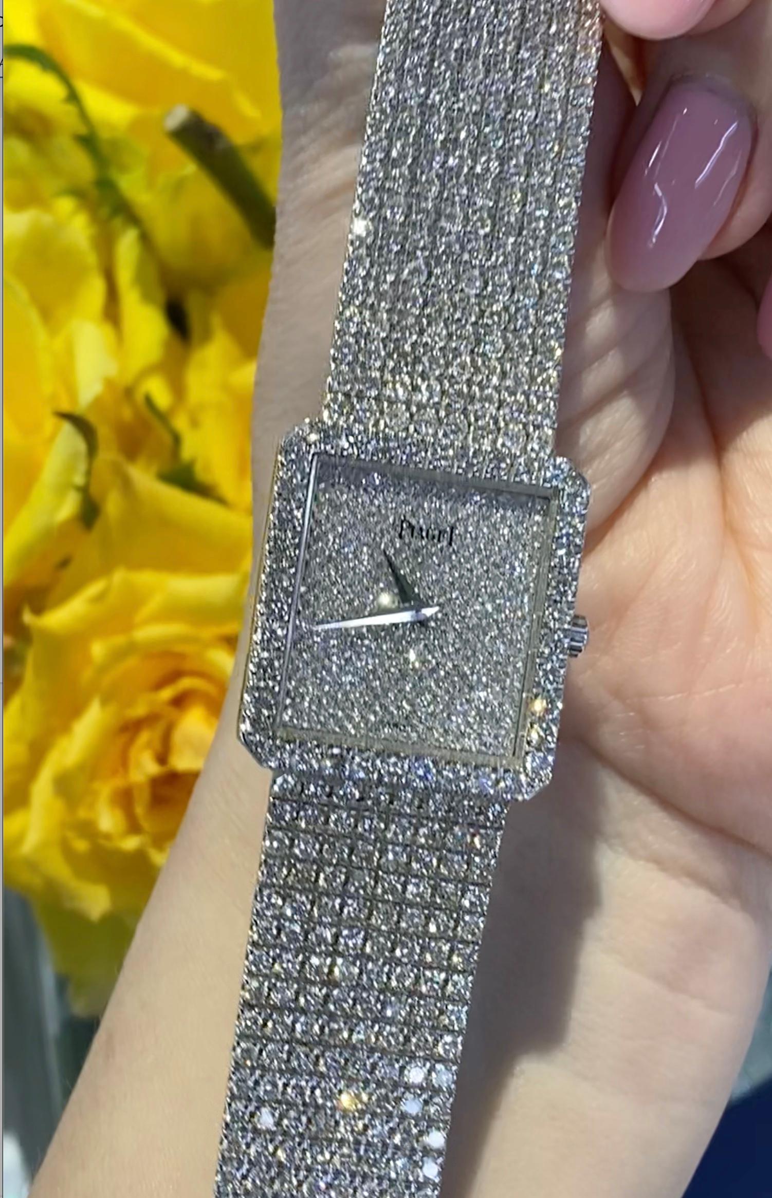 Piaget Protocole Ref. 9154 Reloj de Lujo Oro Blanco 18K Engastado con Diamantes en Excelente estado para la venta en Miami, FL