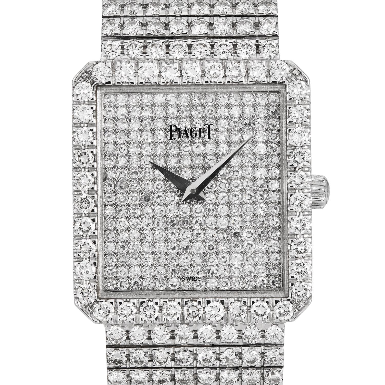 Piaget Protocole Ref. 9154 Diamond Set 18K White Gold Luxury Watch For Sale 1