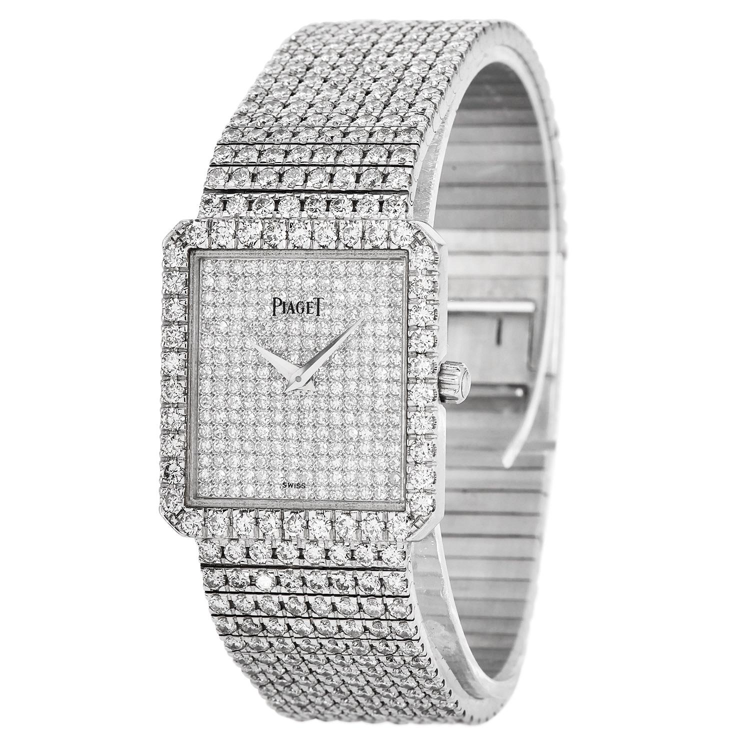 Piaget Protocole Ref. 9154 Diamond Set 18K White Gold Luxury Watch For Sale 3