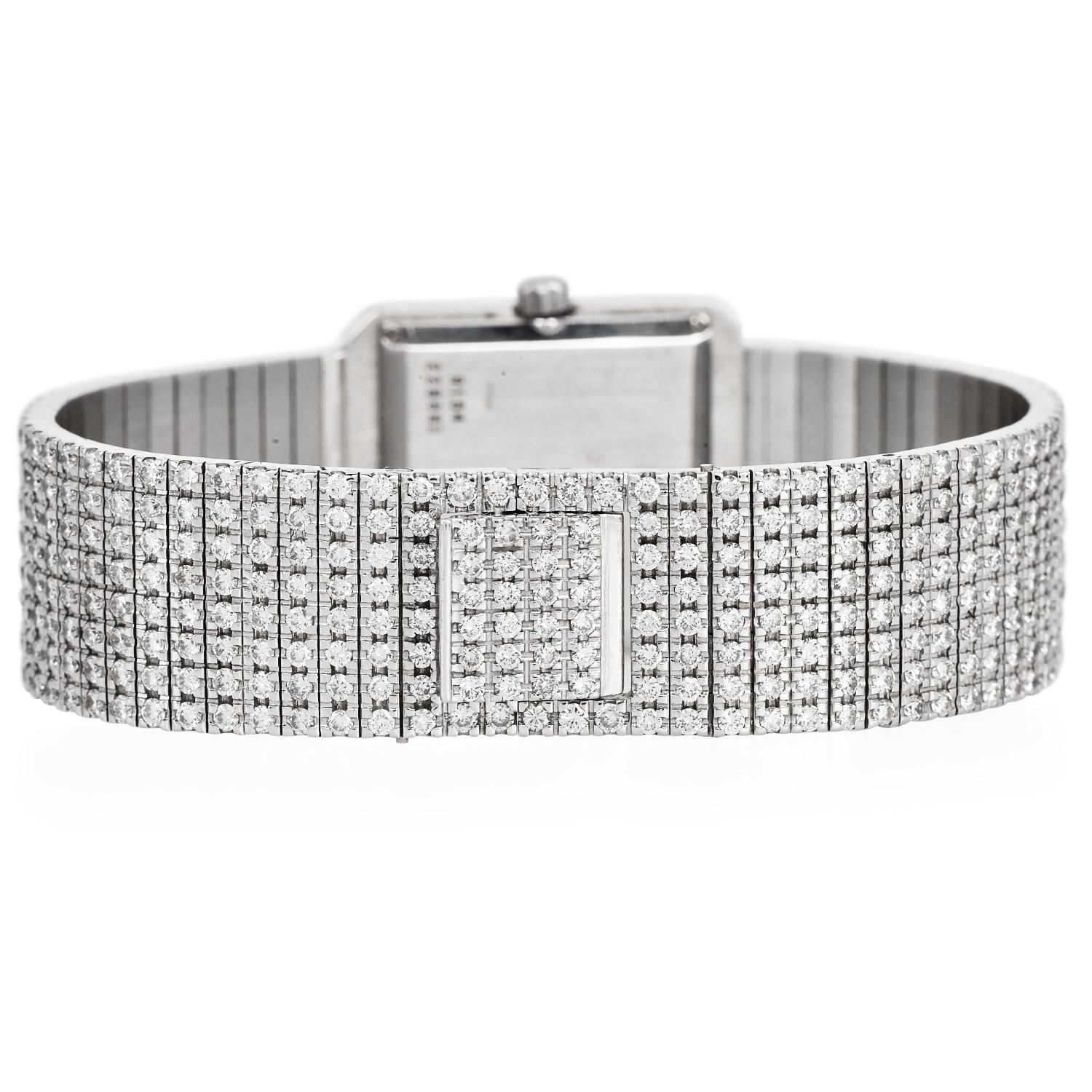 Piaget Protocole Ref. 9154 Diamond Set 18K White Gold Luxury Watch For Sale 4