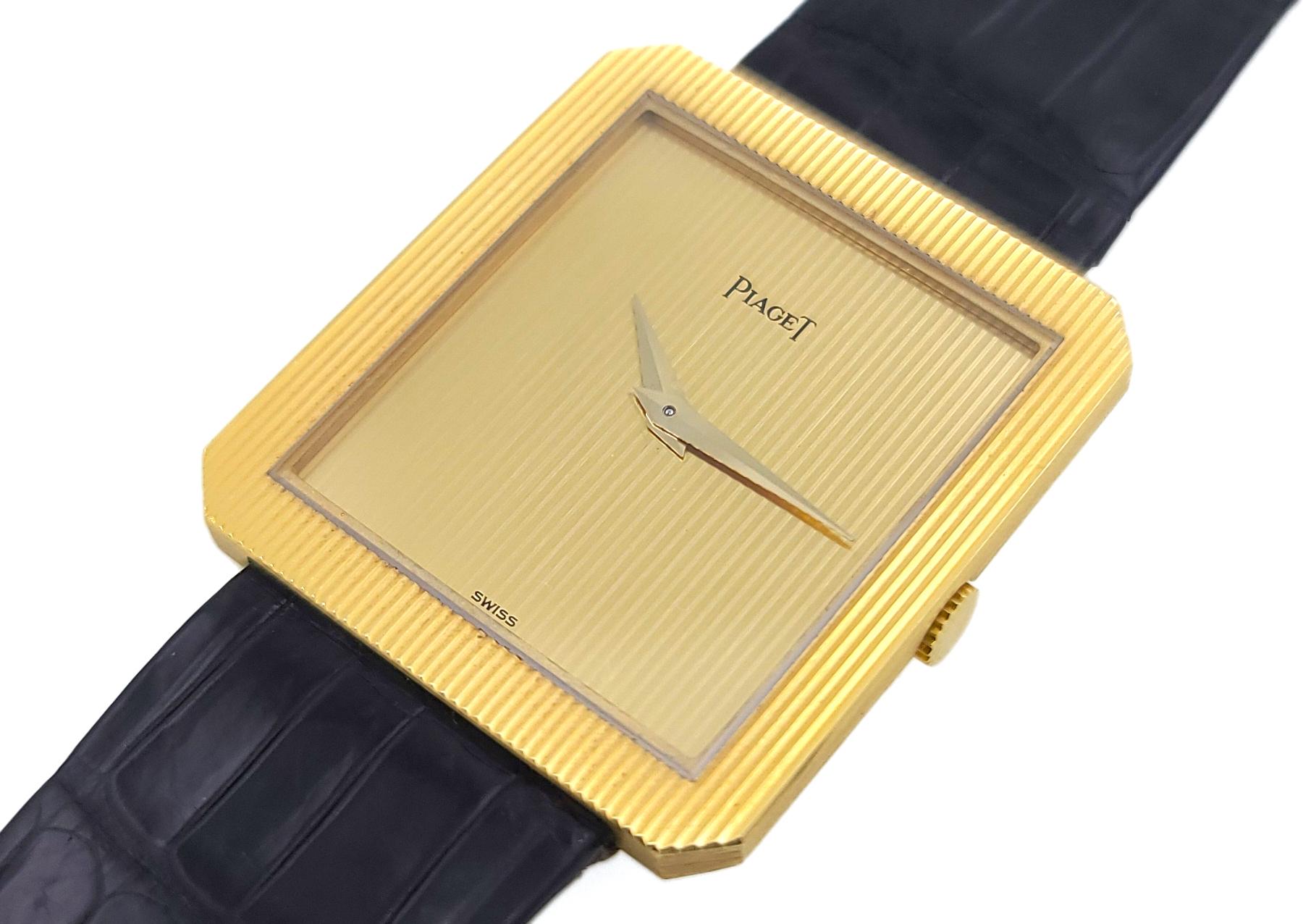 Piaget Protocole Ultra Thin 9154 Serviced 18k Yellow Gold 1970 9P2 9P Movement E In Excellent Condition In PARIS, FR