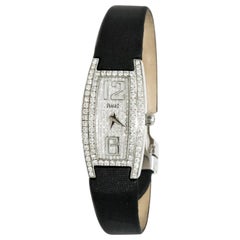 Piaget Rare Limelight 18 Karat White Gold Diamond Set Factory Wristwatch