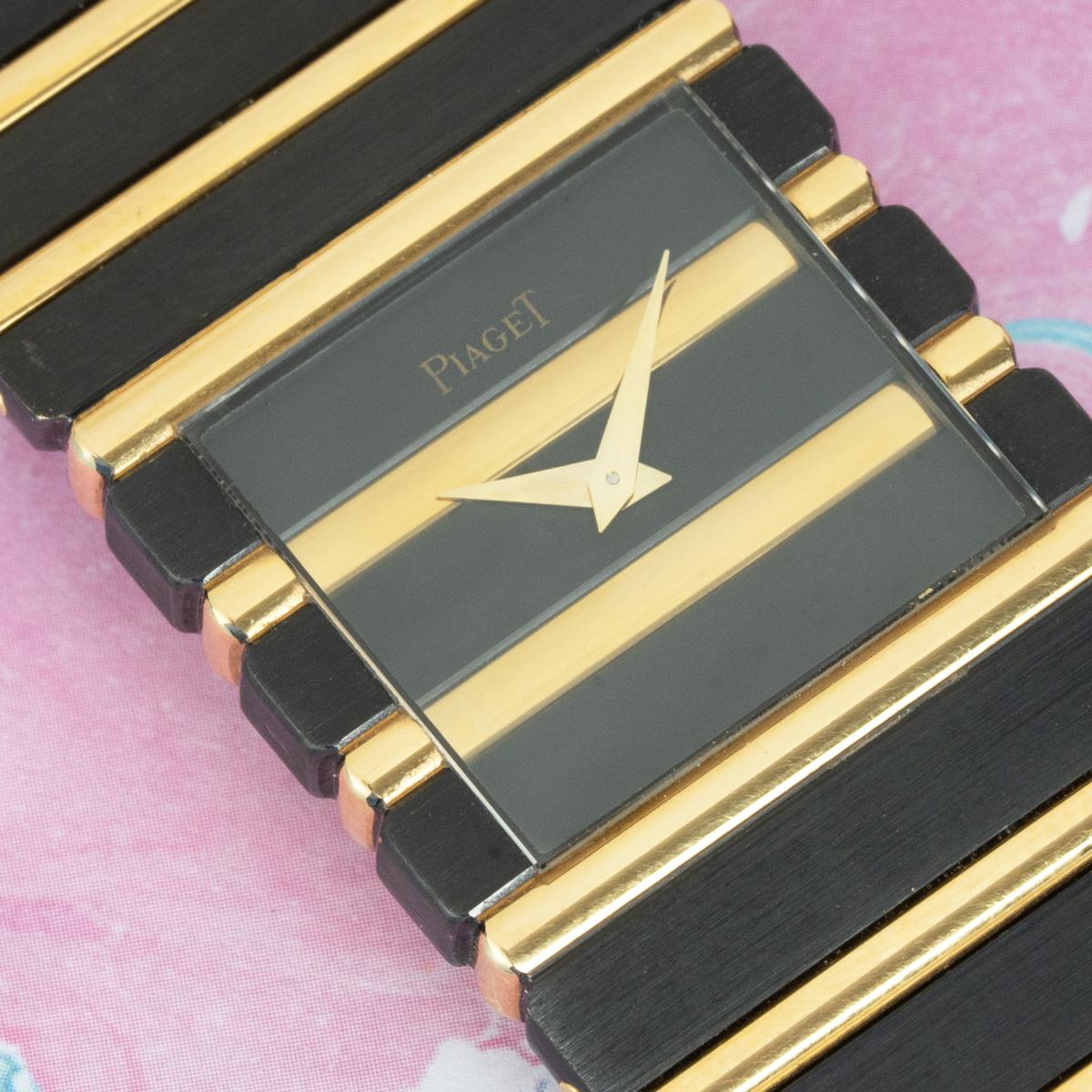 Piaget Rare Polo Bumblebee PVD Coated Gold 7131C701 NOS In Excellent Condition For Sale In Mayfair, London, London
