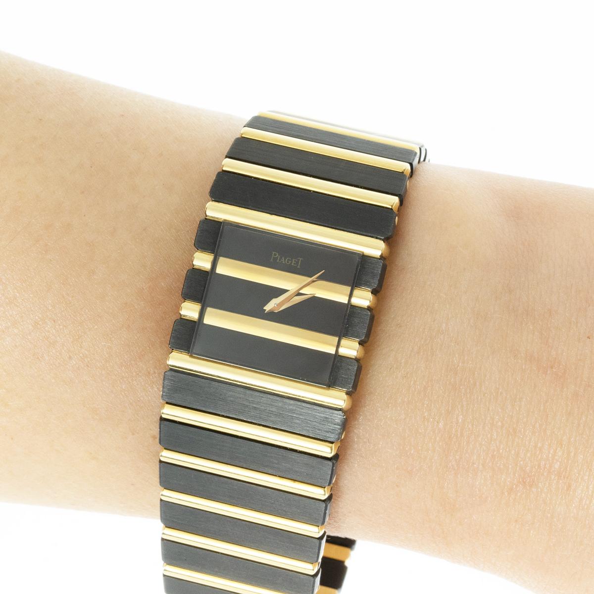 Piaget Rare Polo Bumblebee PVD Coated Gold 7131C701 NOS For Sale 5