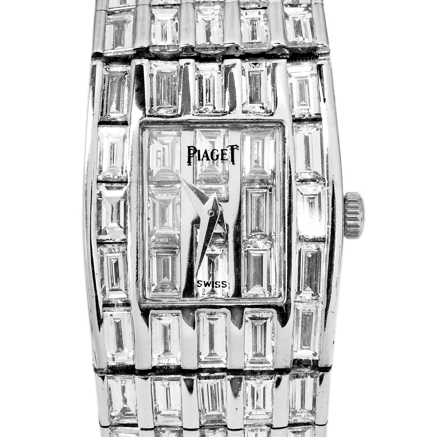 Piaget Ref. 15212 “Galaxy” Petite Galaxy.

A magnificent and rare collector’s piece, this Piaget Petite Galaxy Ref. 15212 is a one-of-a-kind ladies’ bracelet watch crafted in 18K white gold, entirely set with the finest perfectly matched factory-set