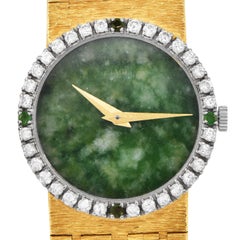 Piaget Ref. 9706 A6 Reloj Pulsera 24mm Esfera Jade Diamante Esmeralda 18K