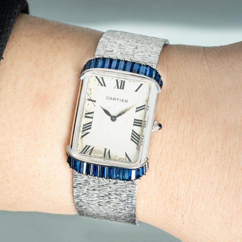 Women's Piaget Retailed by Cartier Sapphire Vintage Ladies Wristwatch