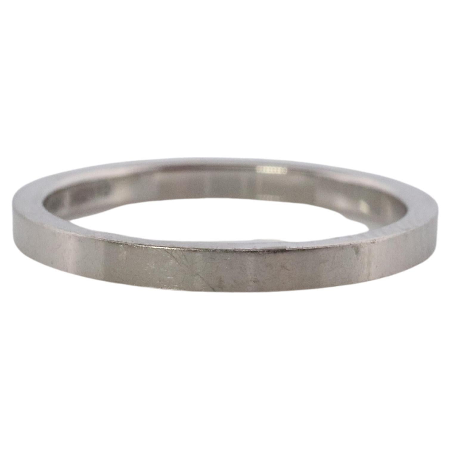 Piaget Ring. Genuer PIAGET PT950 Platin Quadratischer Ehering.