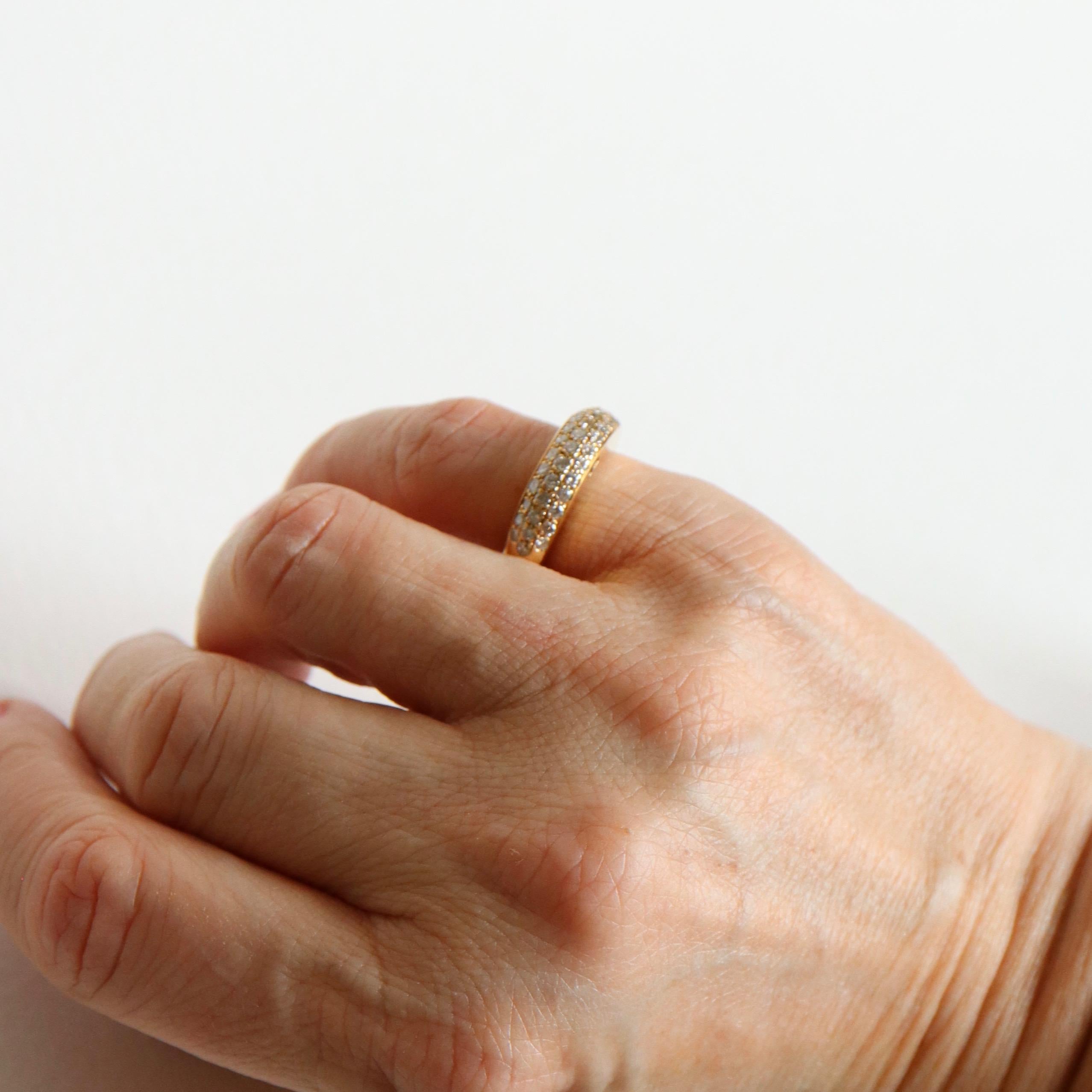 Piaget Ring aus 18 Karat Gelbgold, bestehend aus zwei Ringen mit je 36 Diamanten im Angebot 2