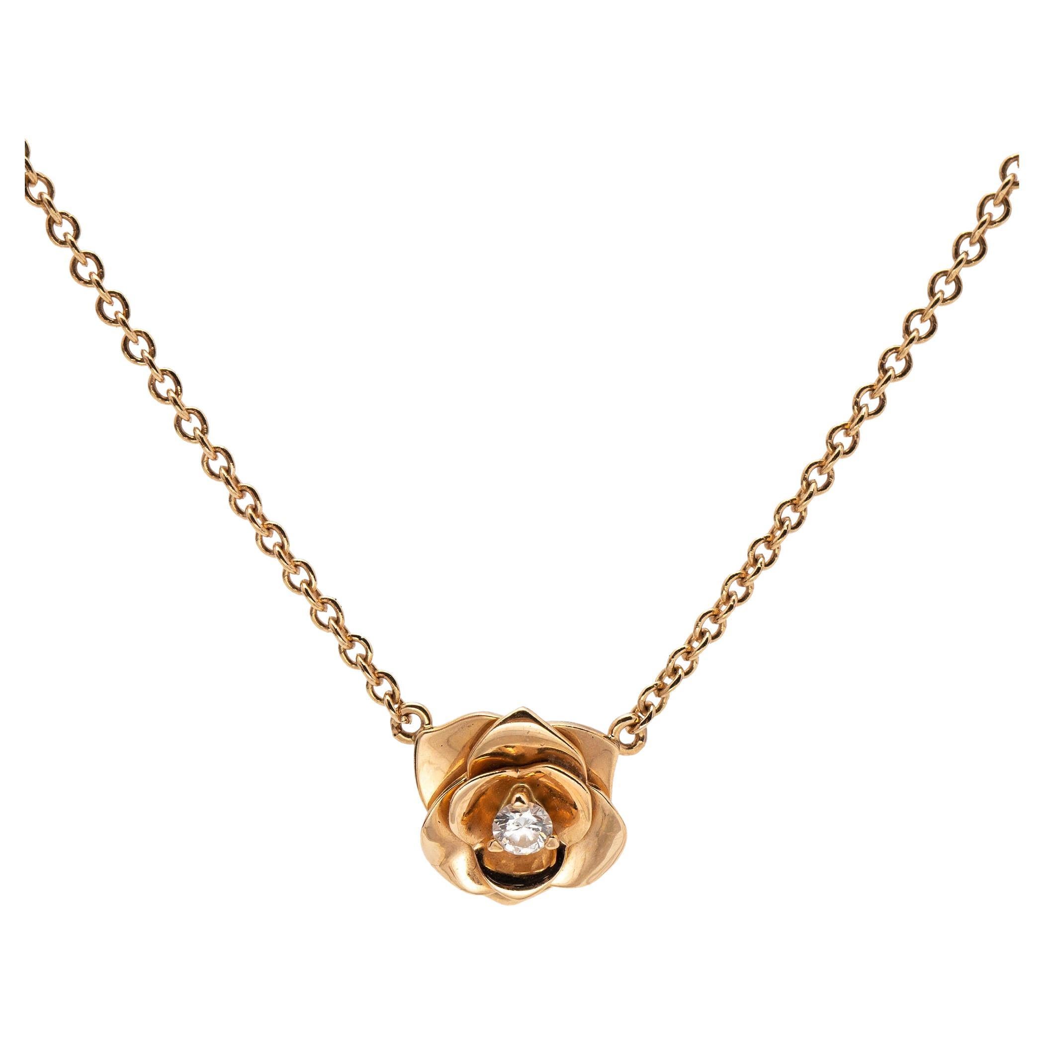 Piaget Rose Diamond 18k Rose Gold Necklace