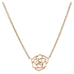 Piaget Collier pendentif en or rose 18 carats avec diamants roses