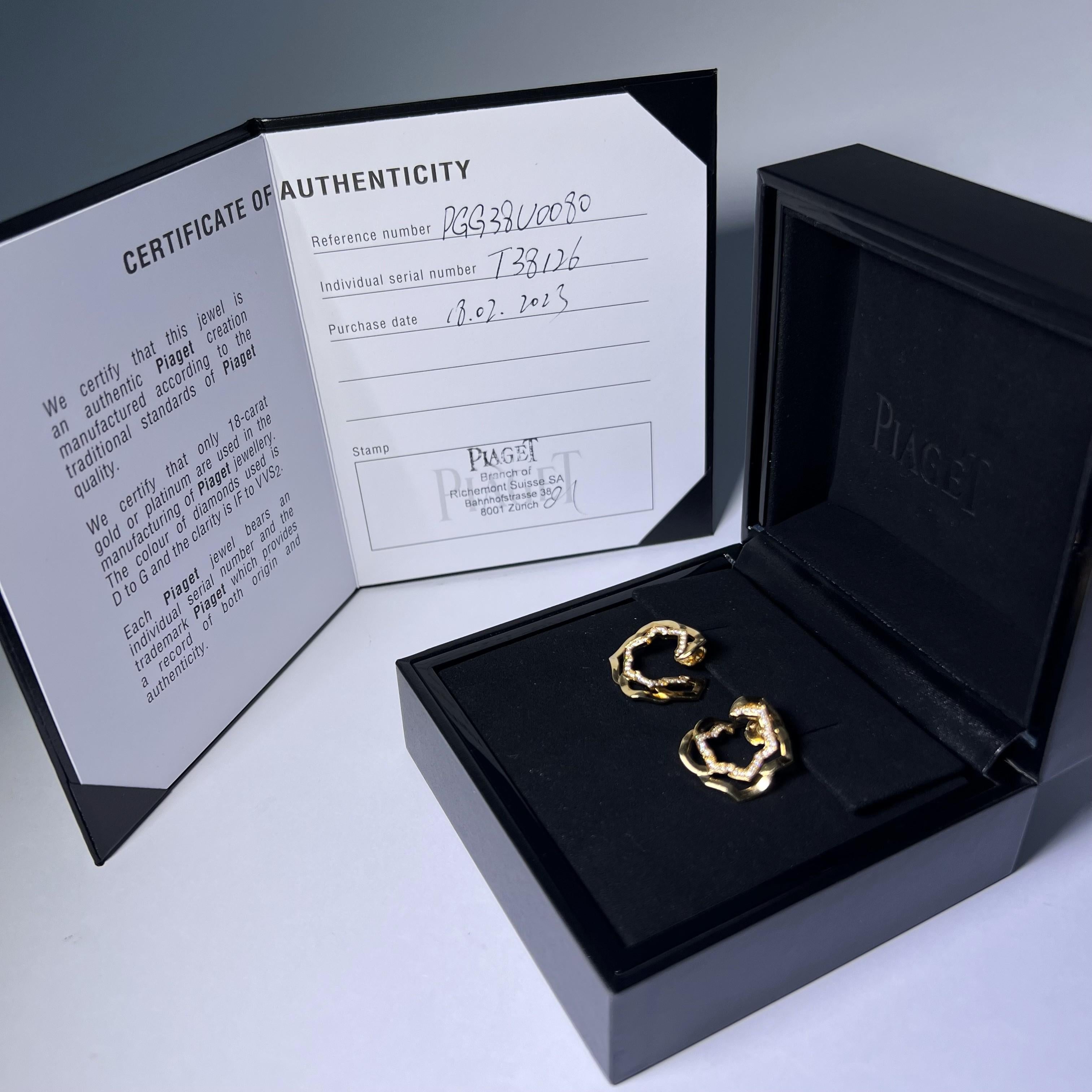 Orecchini Piaget Rose con diamanti in oro rosso 18 carati In condizioni ottime in vendita a Lucerne, CH