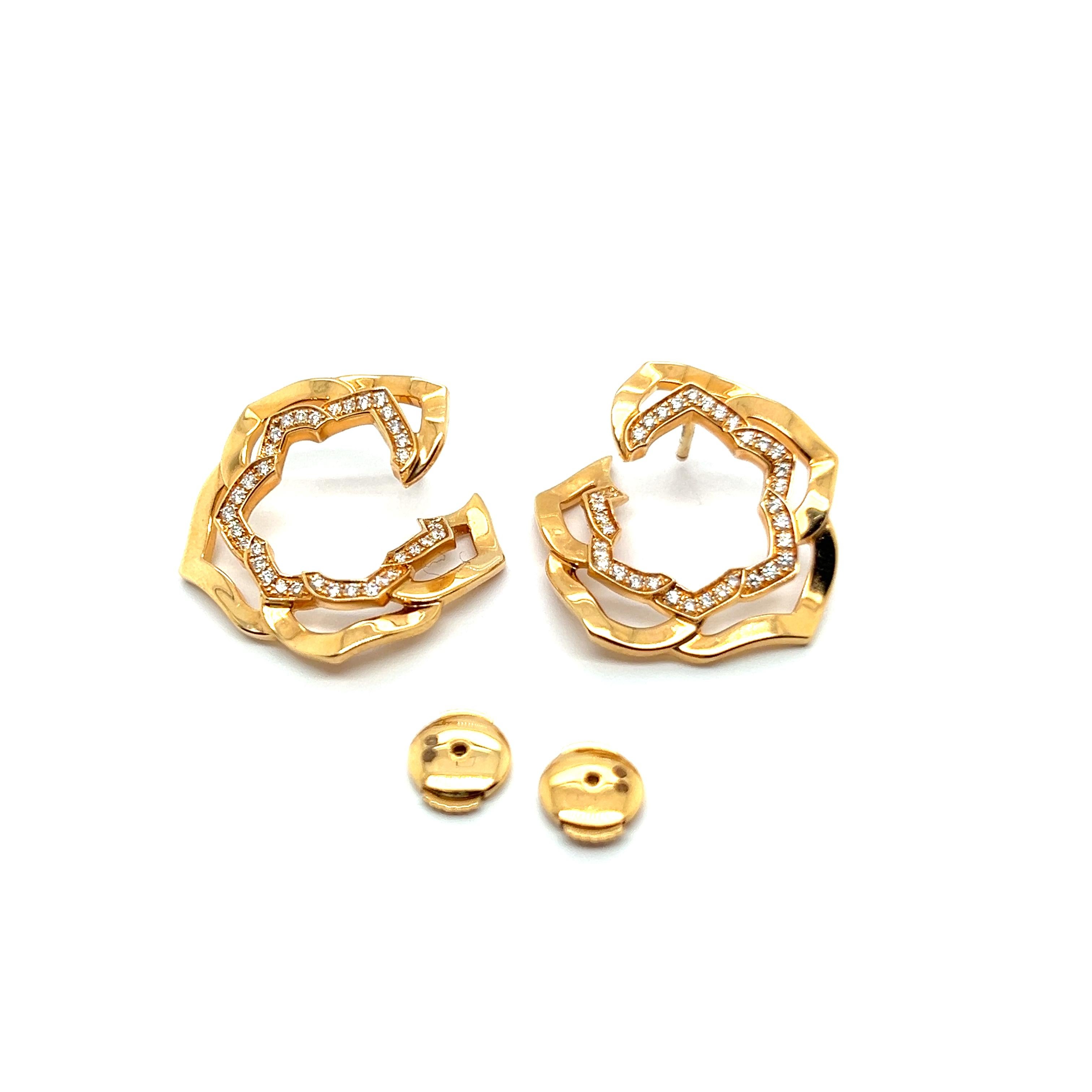 Orecchini Piaget Rose con diamanti in oro rosso 18 carati in vendita 3