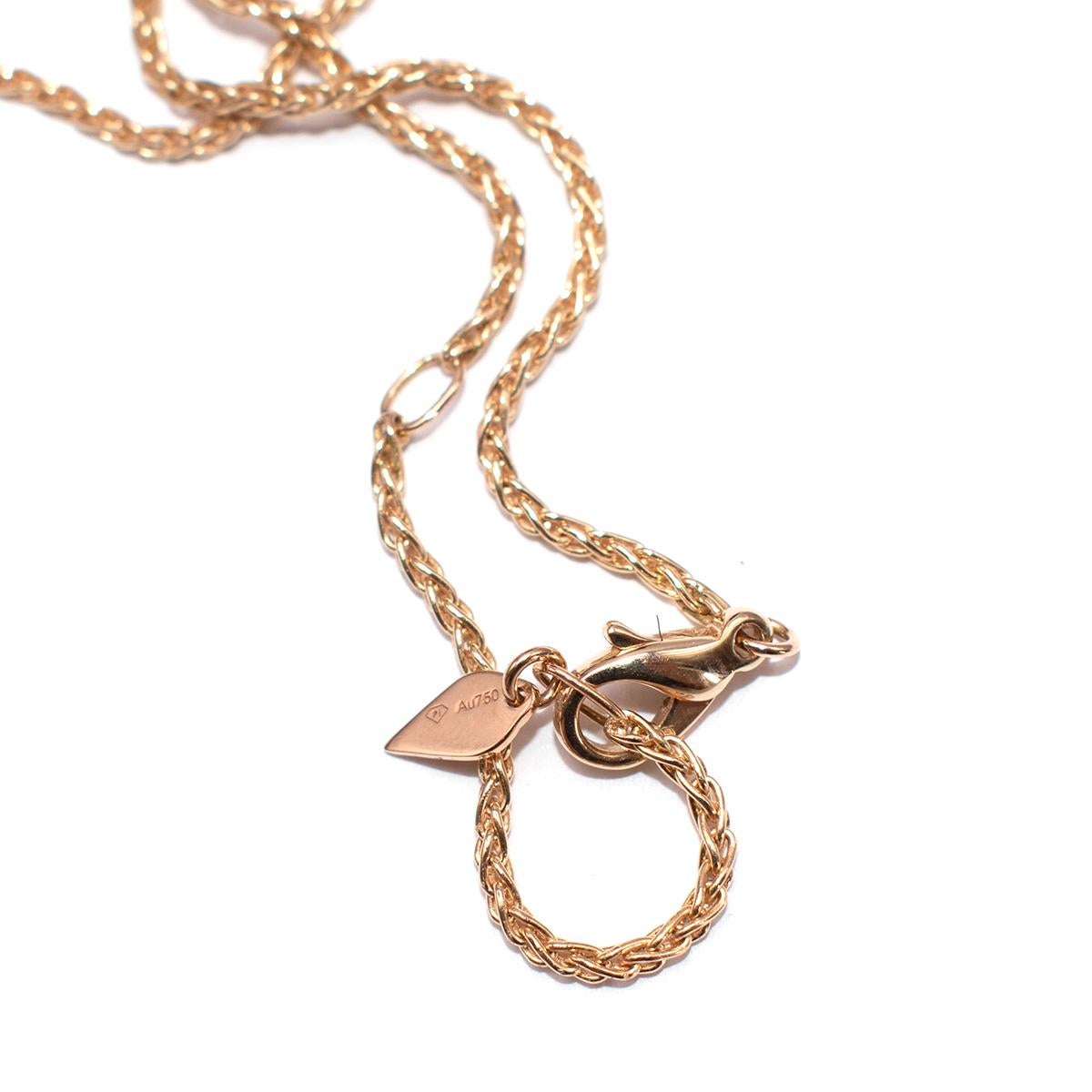 Modern Piaget Rose Gold, Diamond & Malachite Sunlight Pendant Necklace For Sale