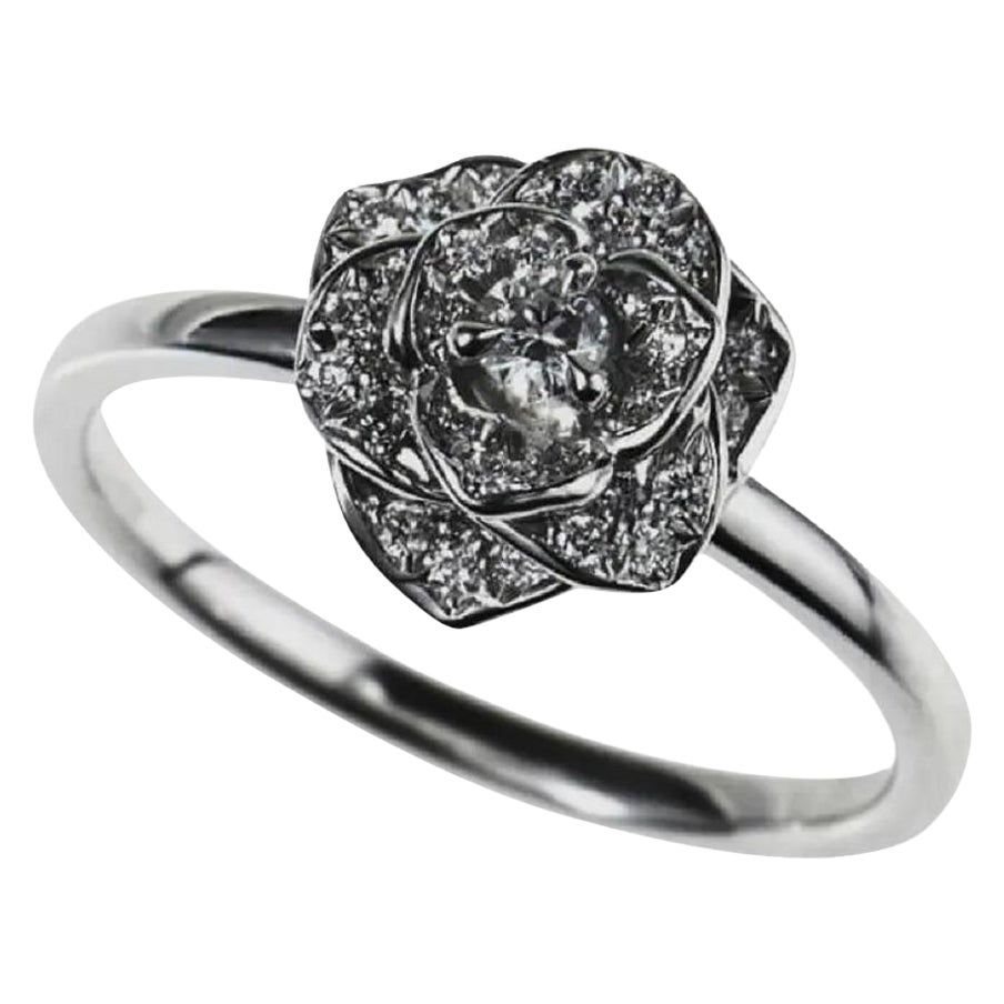 Anillo Piaget Rosa en oro blanco de 18 k Talla 7