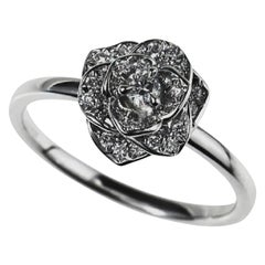 Piaget Rosenring aus 18 k Weißgold Größe 7