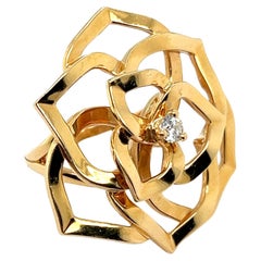 Piaget Rose Ring with Diamonds in 18 Karat Red Gold