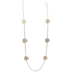 Piaget 'Rose' Rose Gold and Diamond Openwork Long Necklace