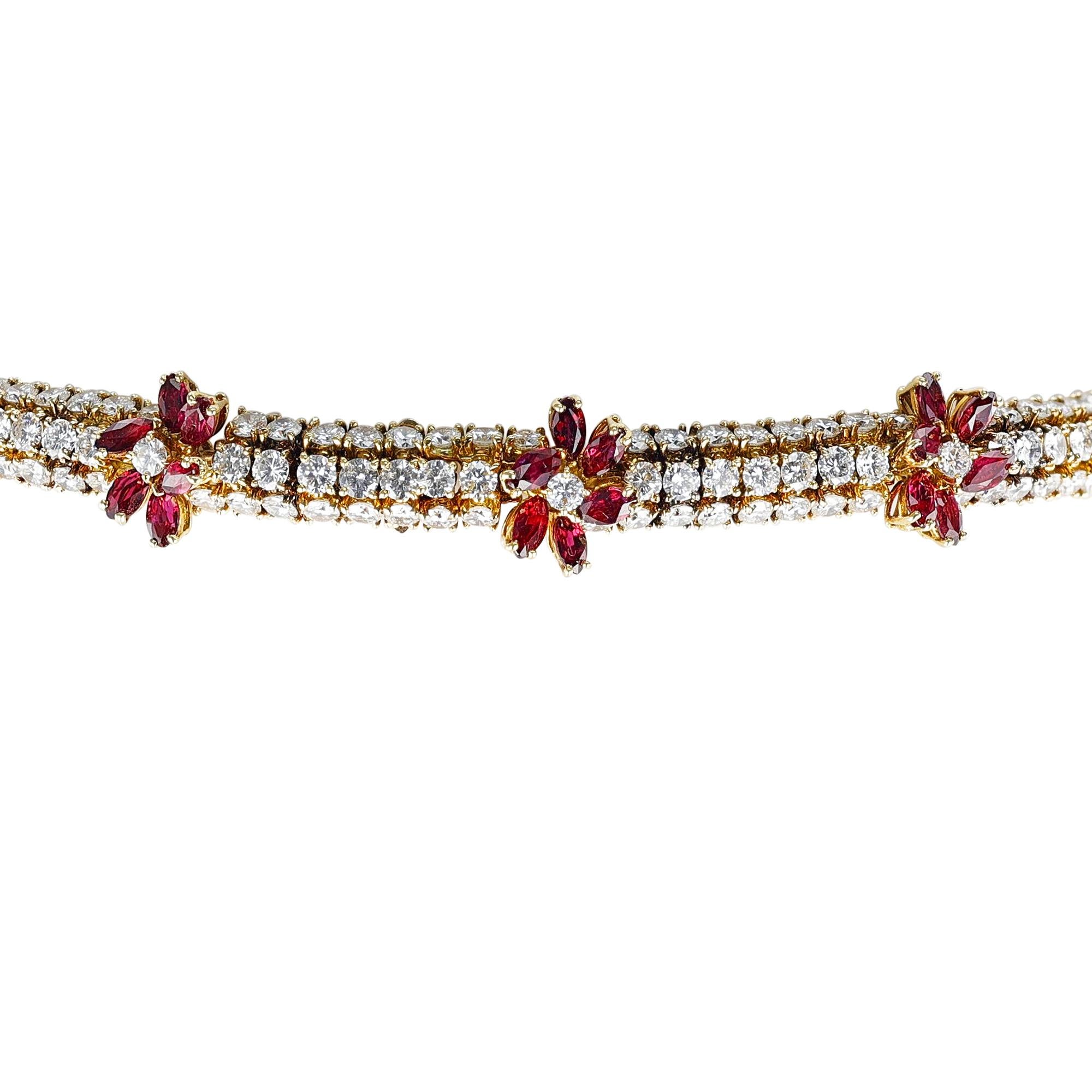 Piaget Ruby and Diamond Necklace and Earring Set 9