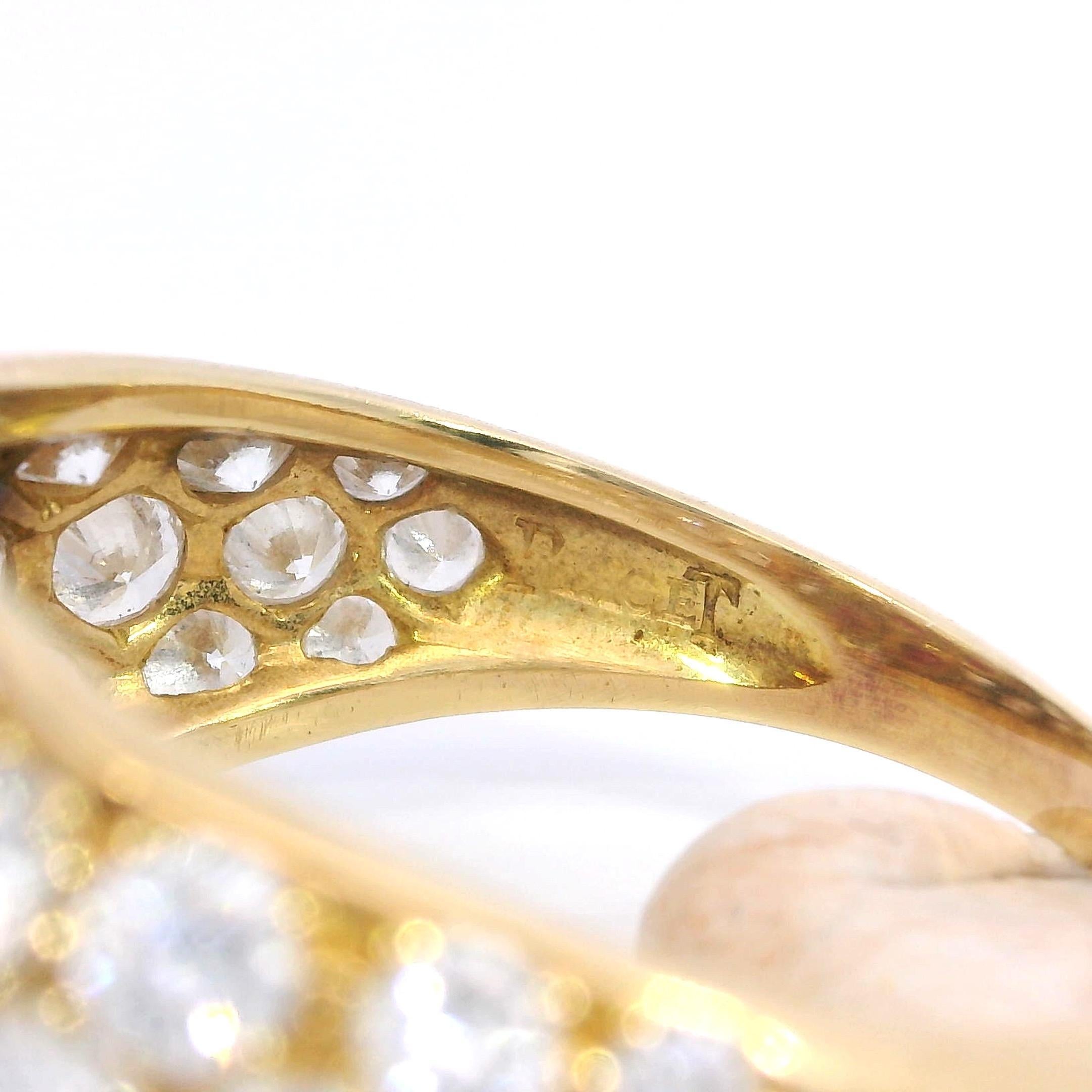 Piaget Ruby Diamond Cluster Ring 18k Yellow Gold Size 7.5 ~4.01ctw en vente 3
