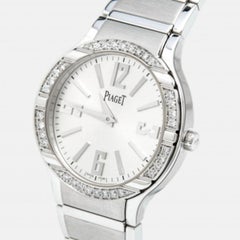 Piaget Silver 18K White Gold Diamond Polo G0A36231 Women's Wristwatch 32 mm
