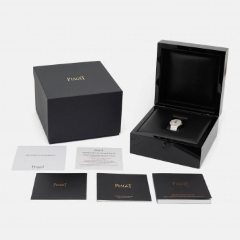 Reloj de pulsera de mujer Piaget Polo de diamantes de oro blanco de 18 quilates G0A36231 32 mm en Excelente estado para la venta en Dubai, Al Qouz 2