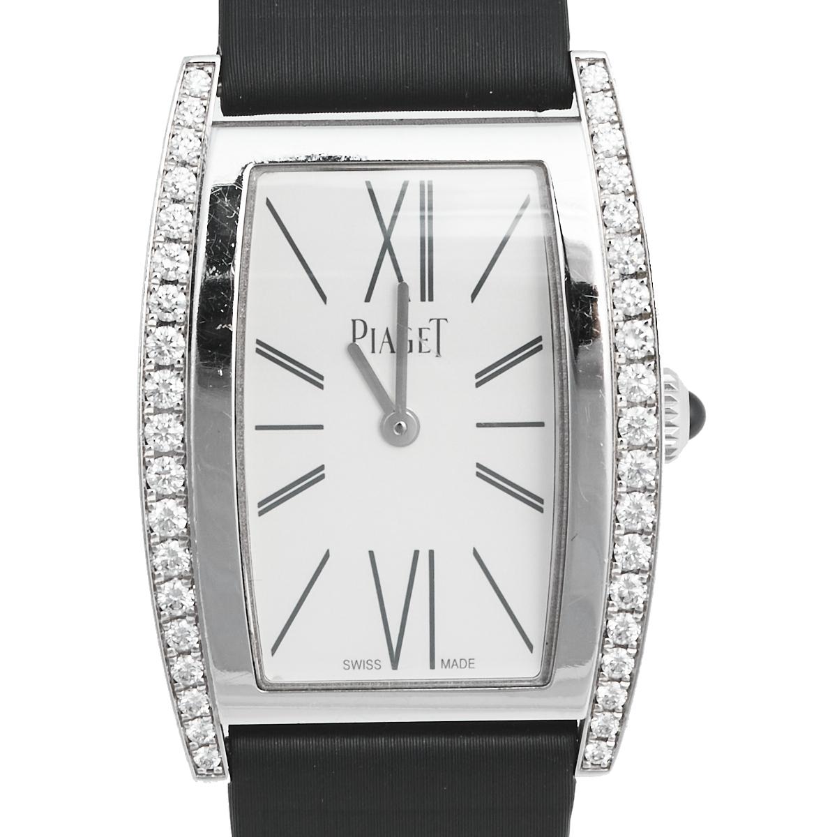 Piaget Silver 18k White Gold Diamond Satin G0A39189 Women's Wristwatch 27 mm 1