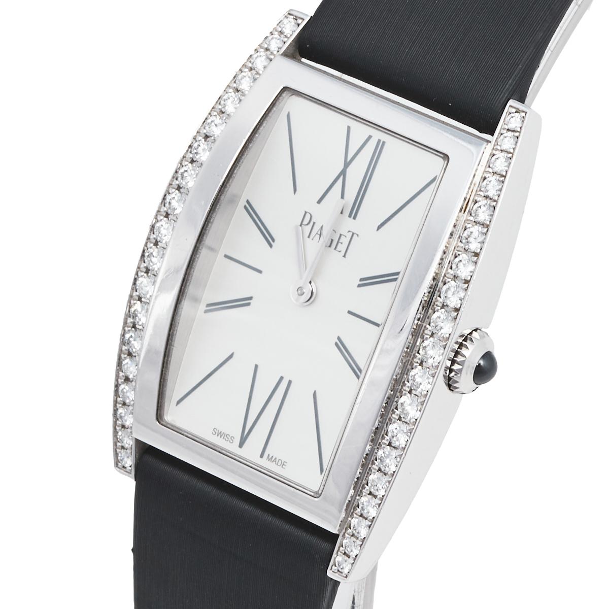 Piaget Silver 18k White Gold Diamond Satin G0A39189 Women's Wristwatch 27 mm 2