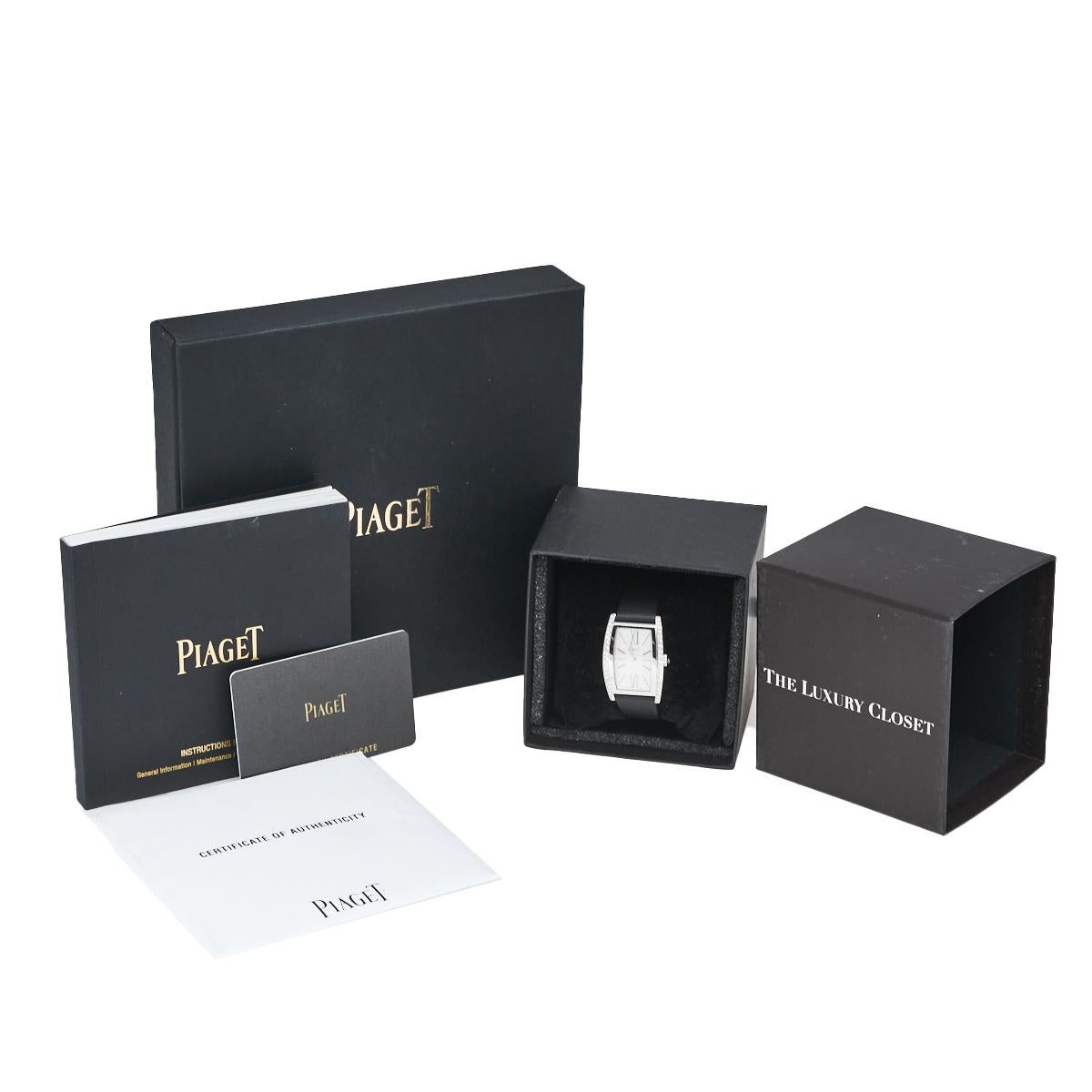 Piaget Silver 18k White Gold Diamond Satin G0A39189 Women's Wristwatch 27 mm 3