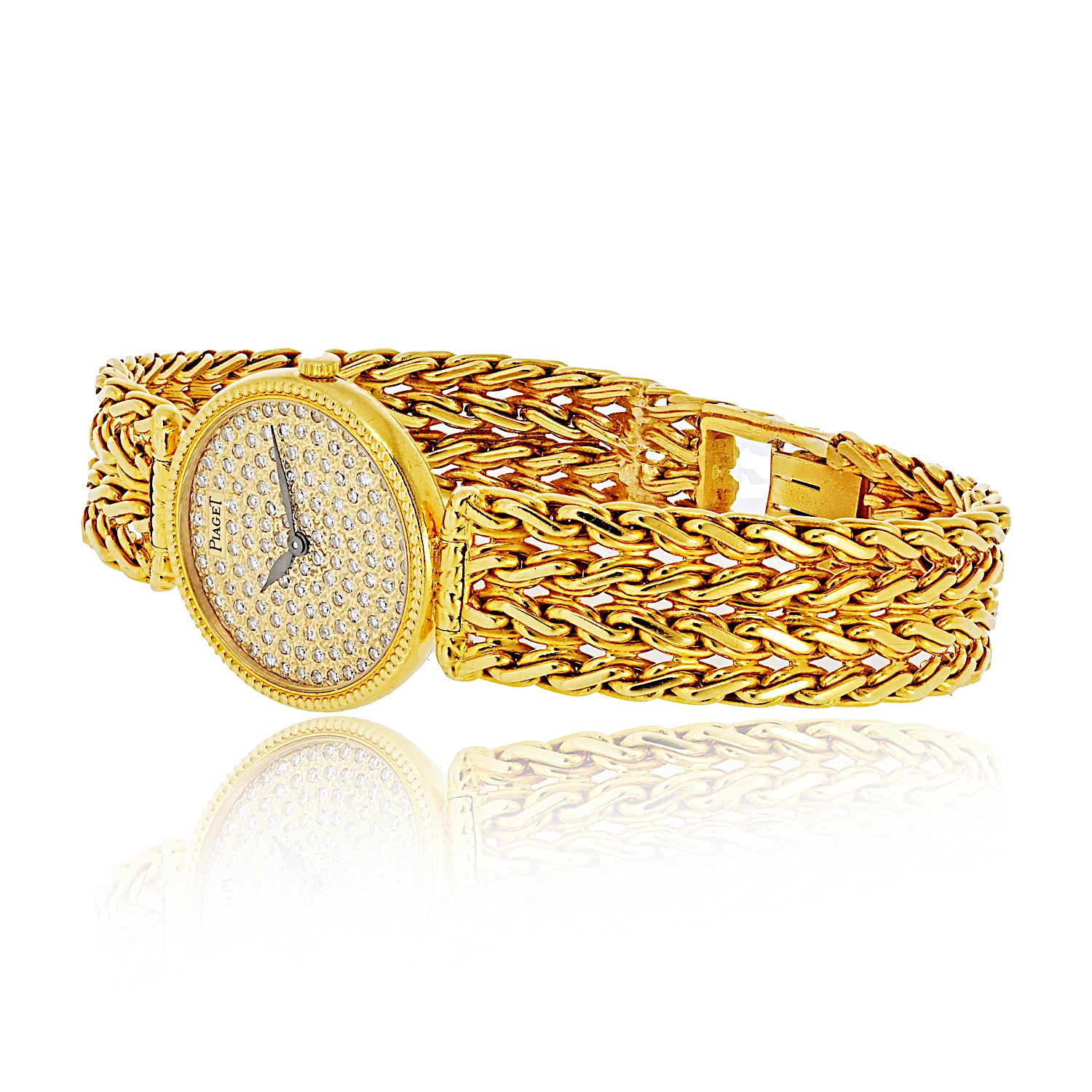 Moderno Piaget Slim in oro giallo 18 carati Ref. 2231N36, 18 Jewell, Quadrante rotondo, Orologio 23mm in vendita