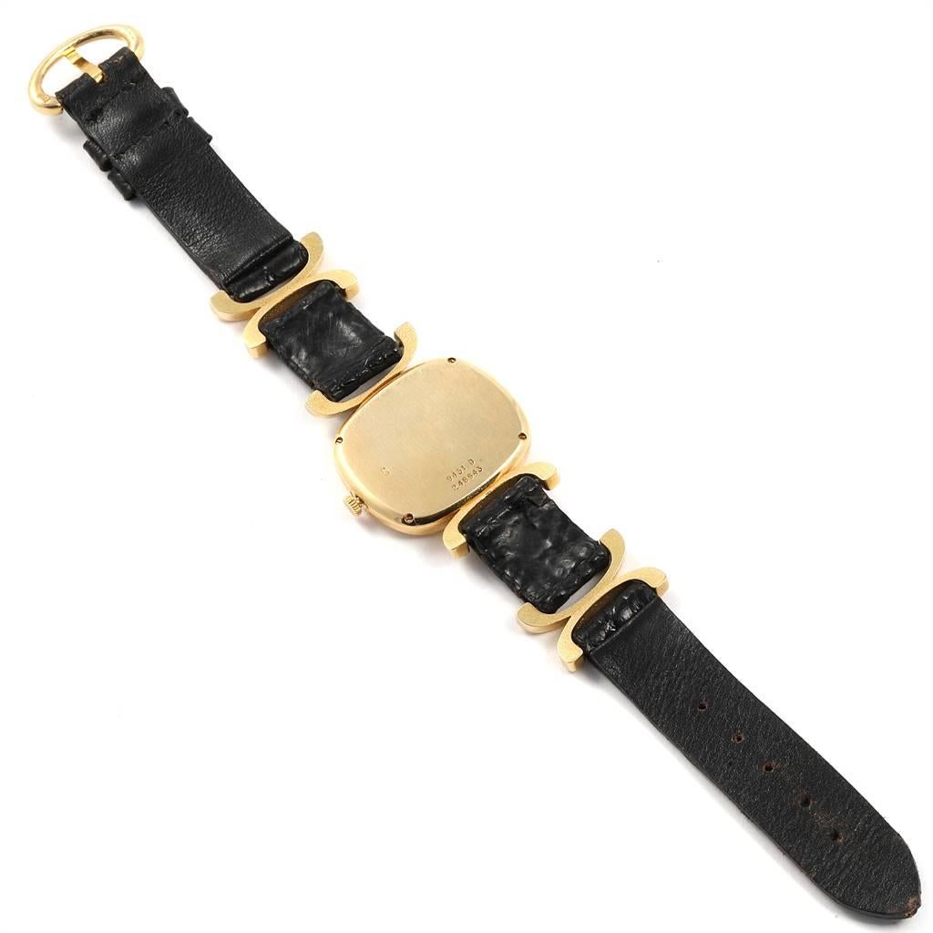 Piaget Solo Tempo Yellow Gold Black Onyx Dial Vintage Ladies Watch 9451 For Sale 1