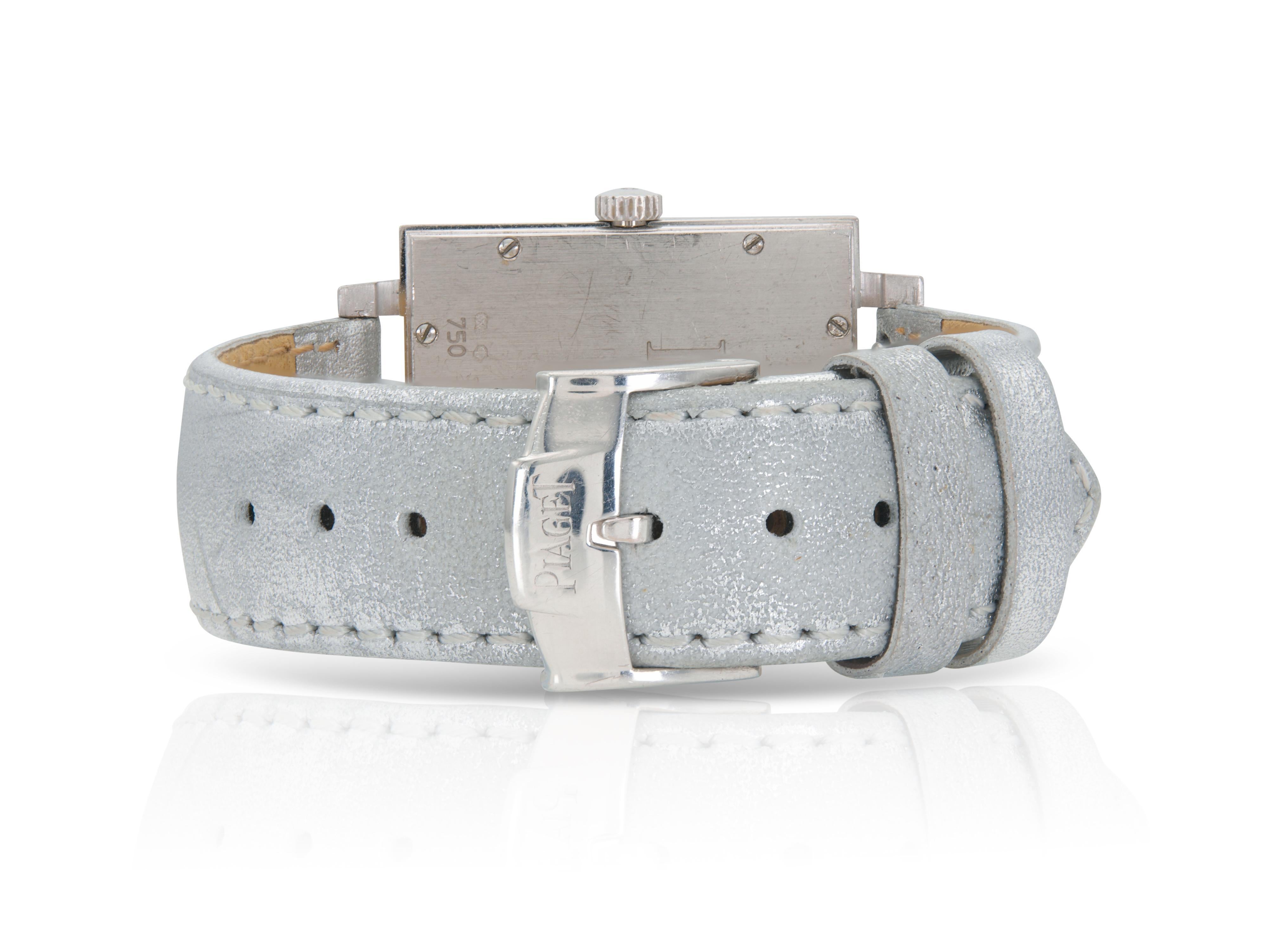 Piaget Square Altiplano Mother of Pearl Watch with Diamonds In Good Condition For Sale In New York, NY