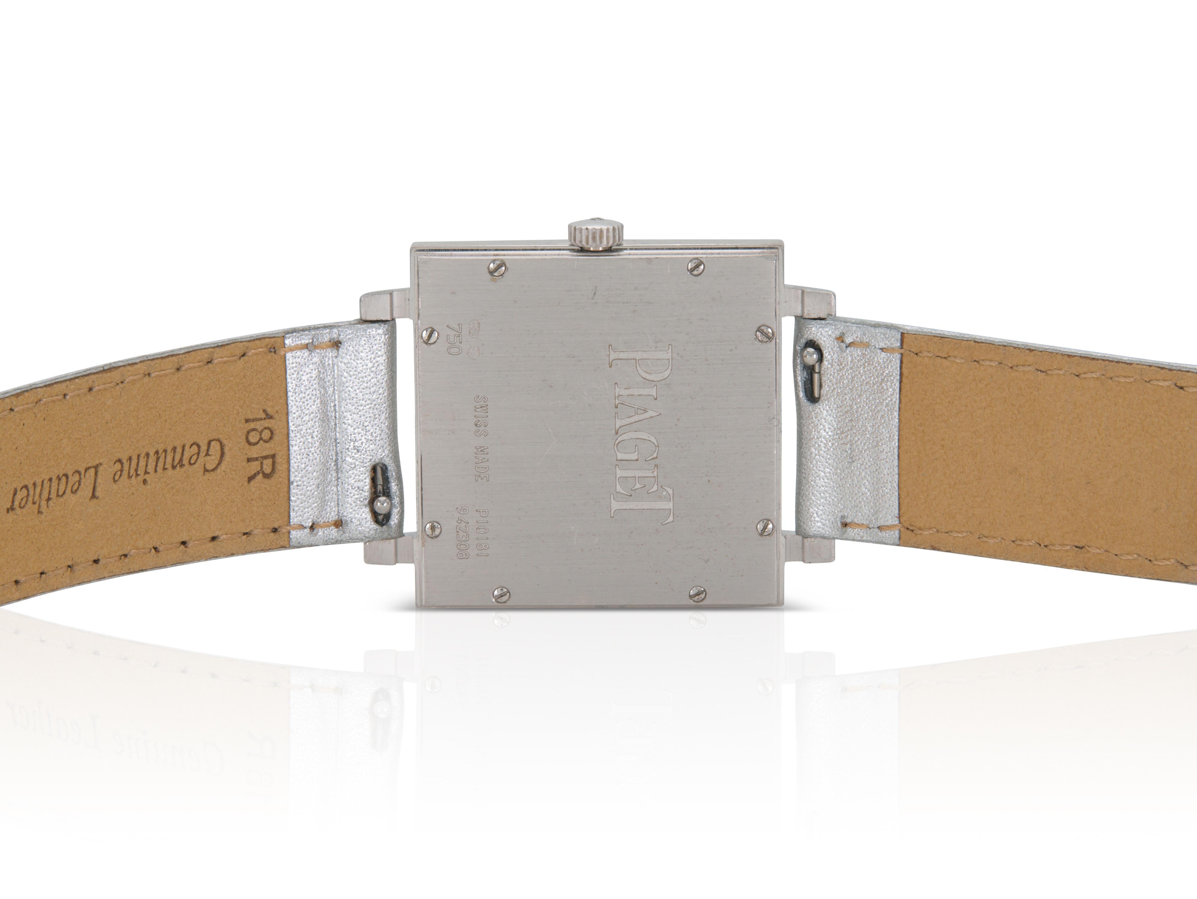 Women's Piaget Square Altiplano Mother of Pearl Watch with Diamonds For Sale