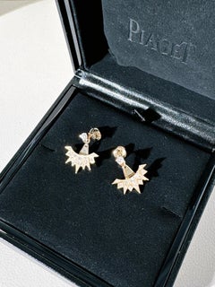 Piaget Sunlight 18K Rose Gold Diamond Sunray Earring