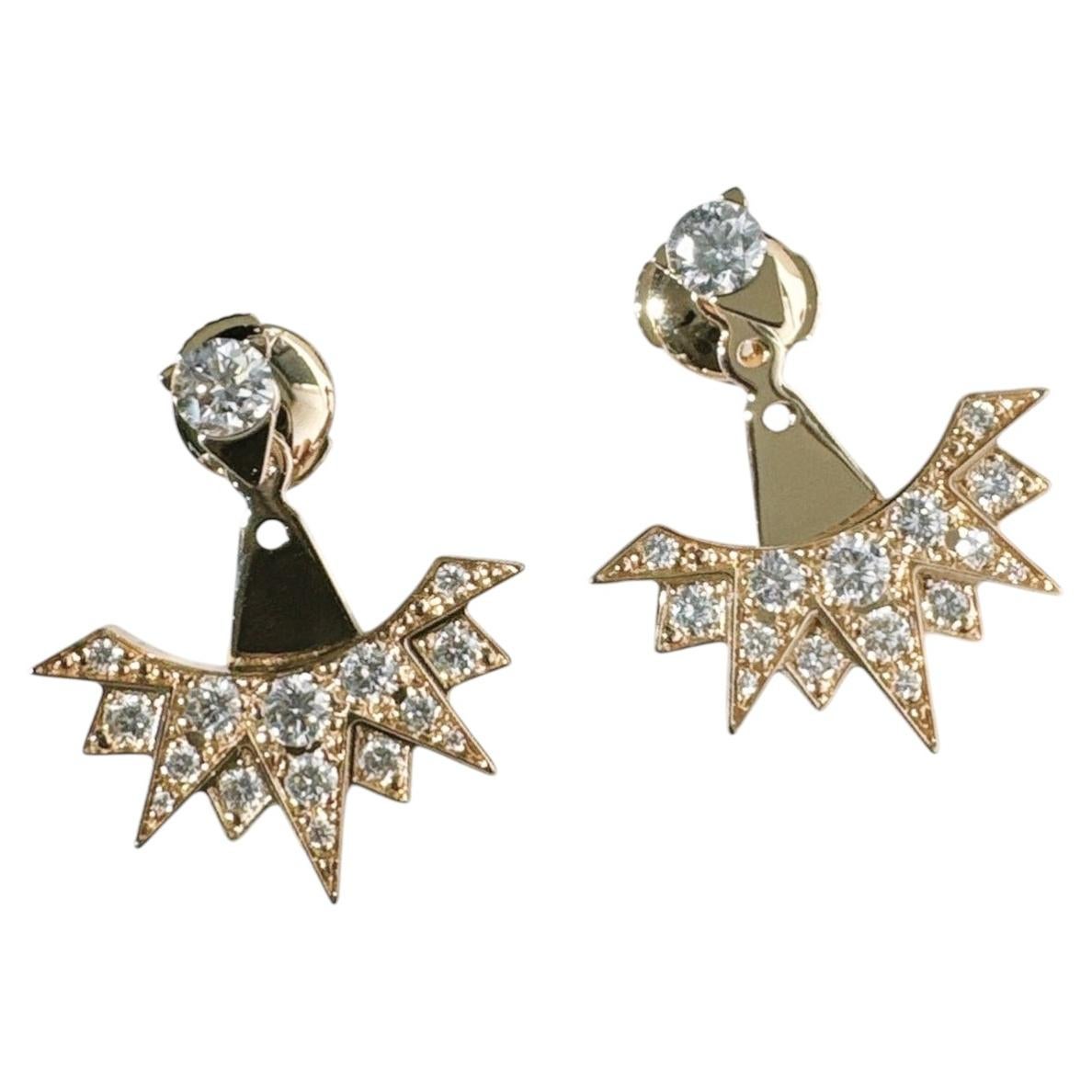 Piaget Sunlight Boucles d'oreilles en or rose 18 carats avec diamants en vente