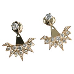 Piaget Sunlight 18K Rose Gold Diamond Sunray Earring