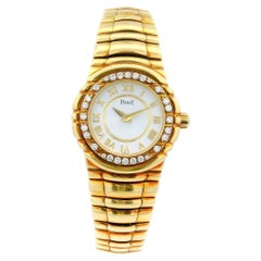 Piaget Tanagra 16033M401D Diamond Bezel 18k Yellow Gold Watch