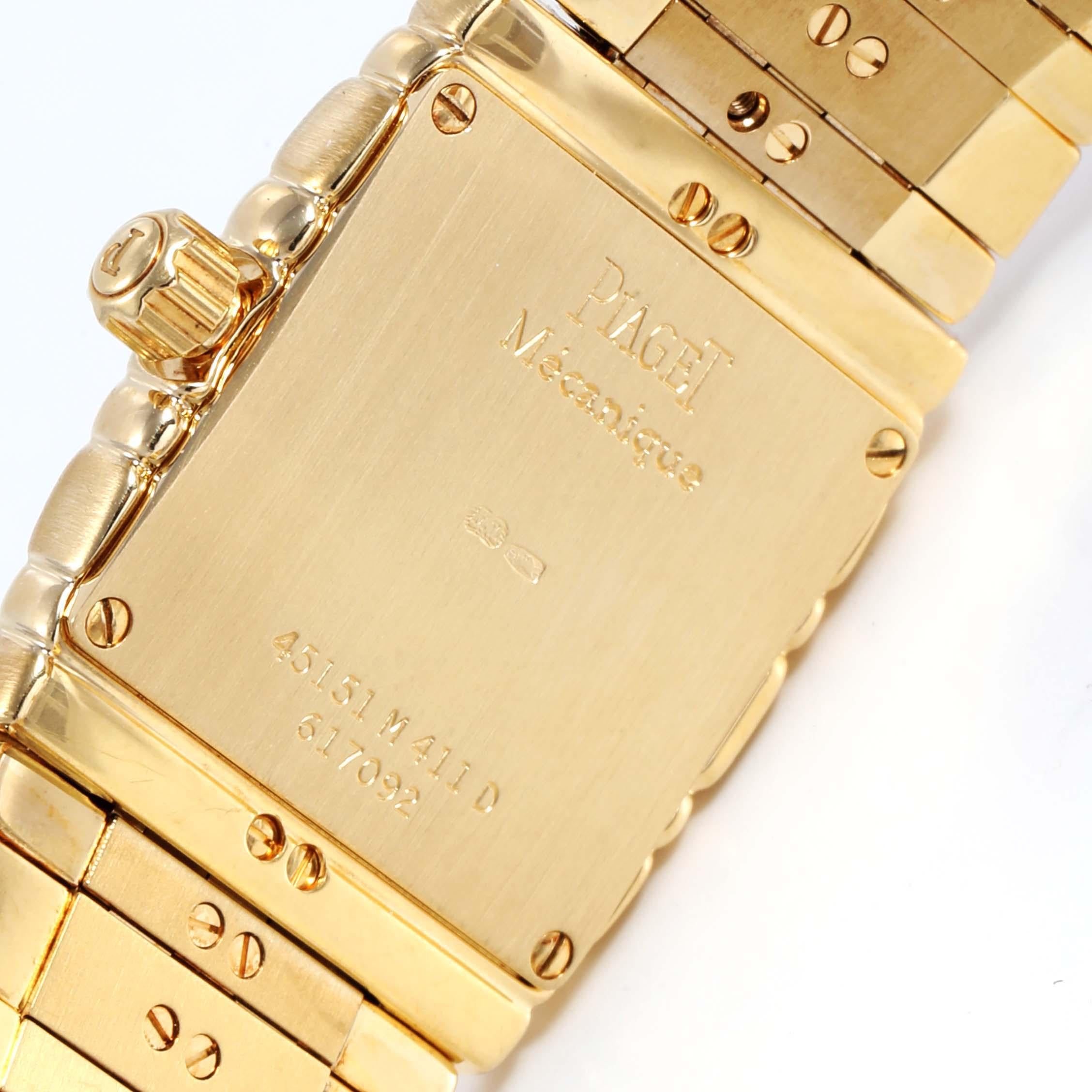Piaget Tanagra 18 Karat Yellow Gold Mechanical Ladies Watch M411 For Sale 3