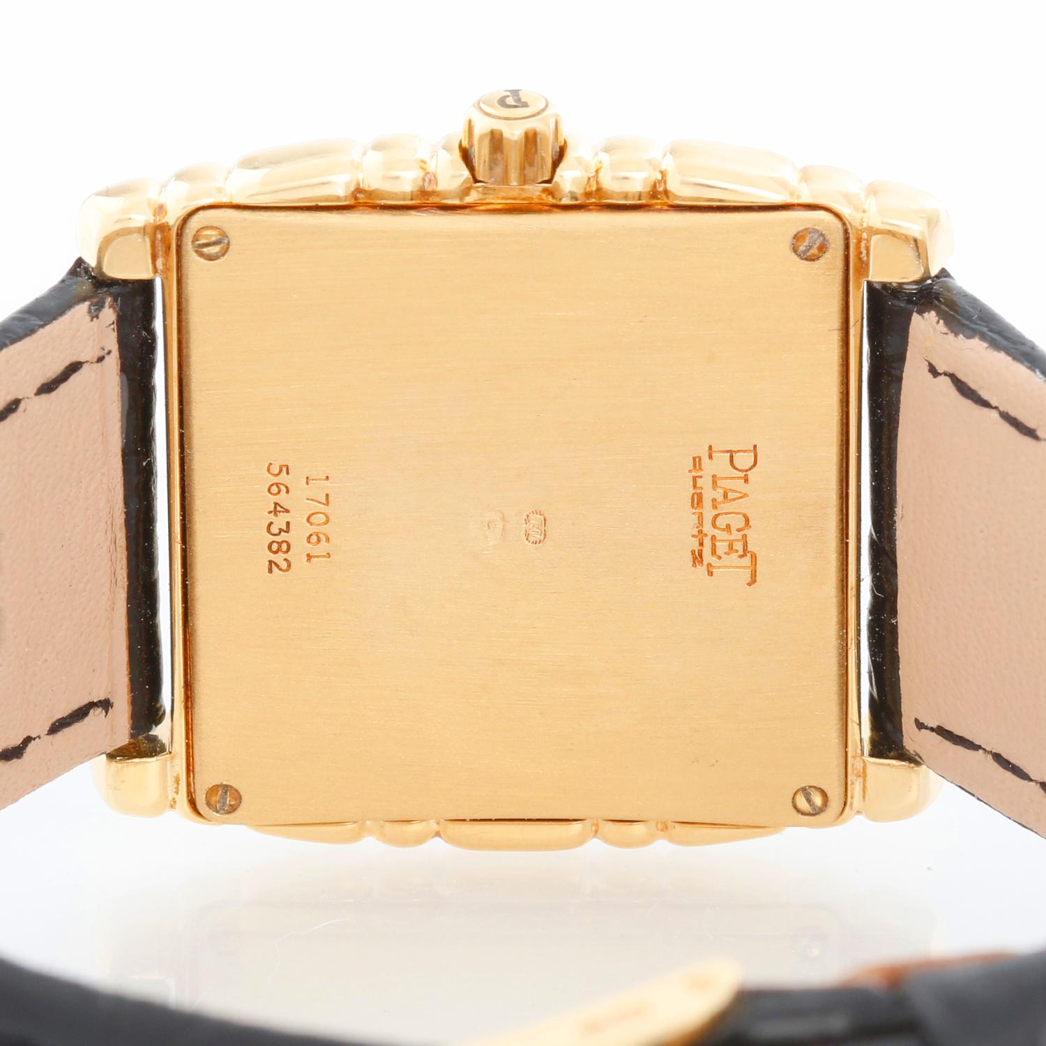 Piaget Tanagra Men's 18k Yellow Gold Quartz Watch 17061 In Excellent Condition In Dallas, TX