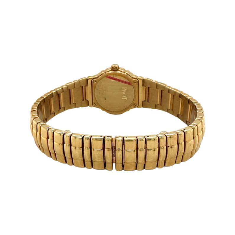 Designer: Piaget

Collection: Tanagra

Metal: Yellow  Gold 

Metal Purity: 18k 

Bracelet Size : Fits a 7 inches wrist

Hallmarks: Piaget; Serial #

Includes:  24 Months Brilliance Jewels Warranty

​​​​​​​                     Brilliance Jewels Box