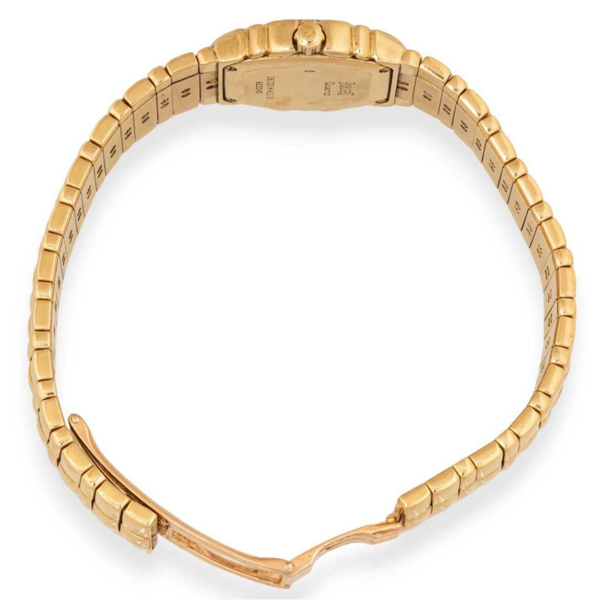 Contemporary Piaget Tangara 18K Yellow Gold & Diamond Bezel Set Ladies Watch For Sale