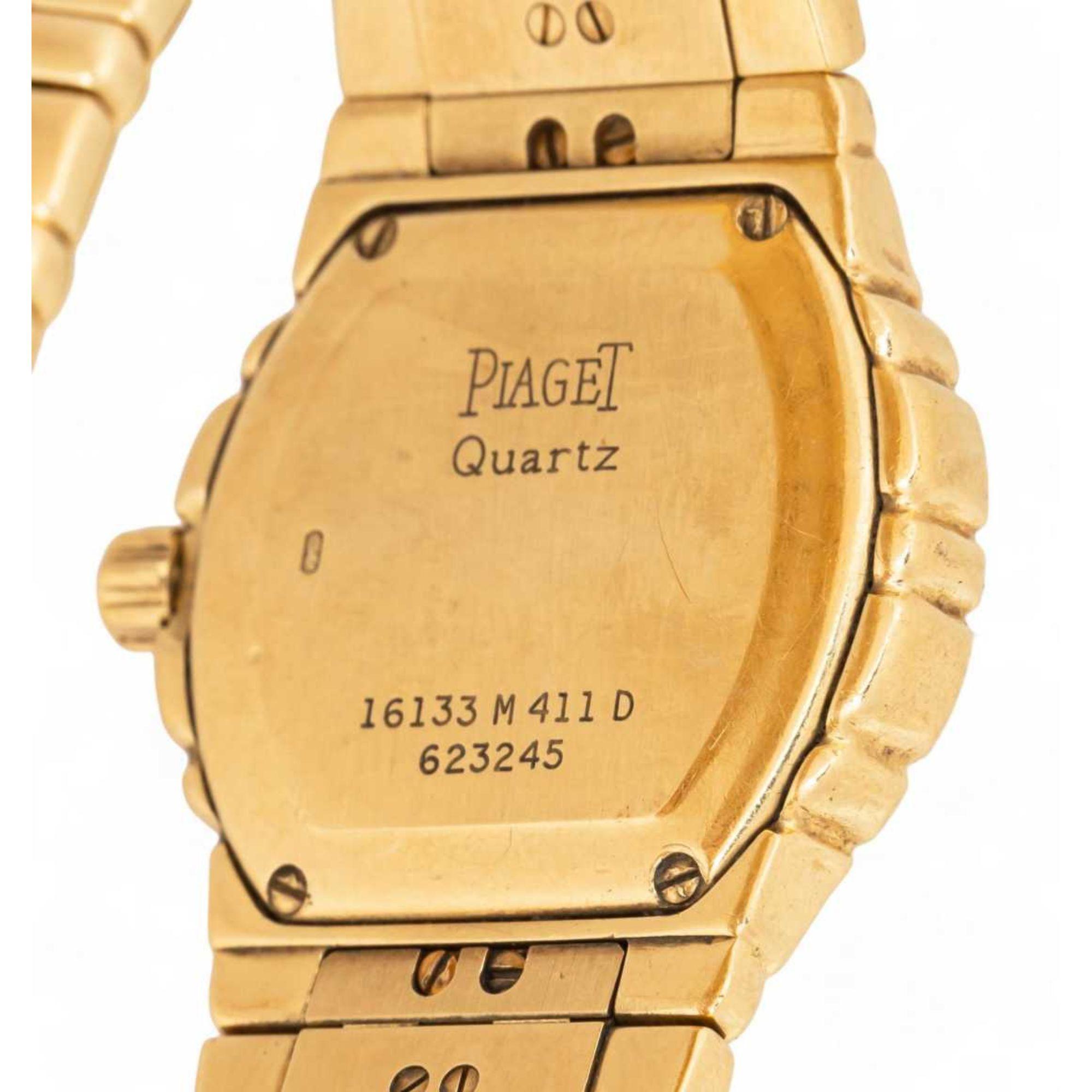 Women's Piaget Tangara 18K Yellow Gold & Diamond Bezel Set Ladies Watch For Sale
